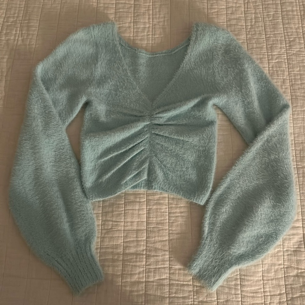 XS baby blue Hollister top